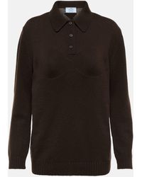 Prada - Cashmere Polo Sweater - Lyst