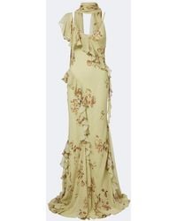 De La Vali - Mayara Floral Georgette Maxi Dress - Lyst