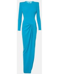 Alex Perry - Draped Asymmetric Crepe Gown - Lyst