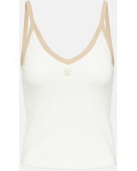 Courreges - Tank top in cotone - Lyst