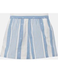 Givenchy - Cotton And Linen Shorts - Lyst