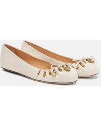 Chloé - Charms Leather Ballet Flats - Lyst