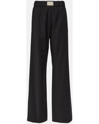 Dolce & Gabbana - Wool-Blend Wide-Leg Pants - Lyst