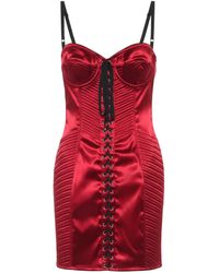 Dolce & Gabbana Minikleid aus Satin - Rot