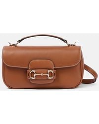 Gucci - Horsebit 1955 Soft Small Leather Tote Bag - Lyst