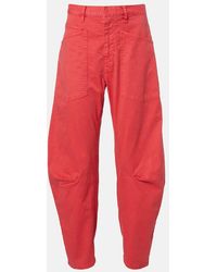 Nili Lotan - Shon Cotton Barrel-Leg Pants - Lyst