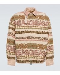 Sacai Eric Haze Corduroy-trimmed Appliquéd Cotton Blouson Jacket