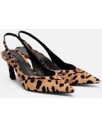 Givenchy - Leopard-Print Calf Hair Slingback Sandals - Lyst