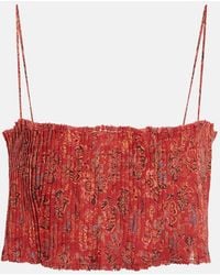 SIR. - Allegra Floral Ramie Crop Top - Lyst