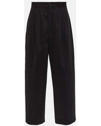The Row - Rufos Cotton And Wool Wide-Leg Pants - Lyst