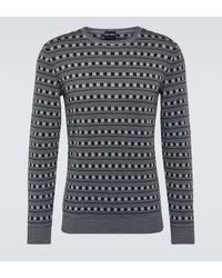 Giorgio Armani - Jacquard Wool-blend Sweater - Lyst