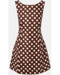 Faithfull the Brand - Lydie Polka-Dot Linen Minidress - Lyst