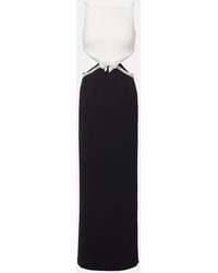 Self-Portrait - Robe Aus Crepe Mit Zierperlen - Lyst