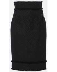 Dolce & Gabbana - Wool-Blend Tweed Pencil Skirt - Lyst