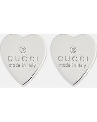 Gucci - Sterling Silver Heart Earrings - Lyst