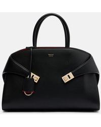 Ferragamo - Hug Medium Leather Top-Handle Bag - Lyst