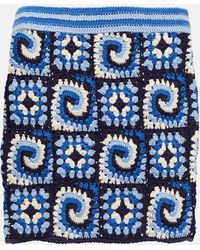 STAUD - Brazing Cotton Crochet Miniskirt - Lyst