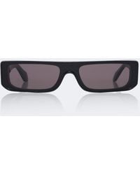 Alaïa - Lettering Logo Rectangular Sunglasses - Lyst
