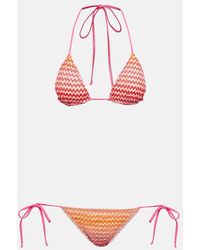 Missoni - Bikini triangular en zigzag - Lyst