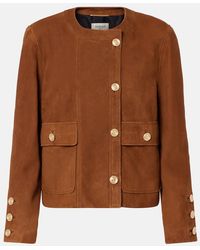 Saint Laurent - Suede Jacket - Lyst