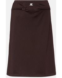 Courreges - Interlock Tracksuit Midi Skirt - Lyst