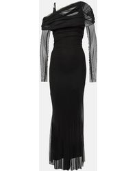 Christopher Esber - Off-Shoulder-Robe Aus Seiden-Tuell - Lyst