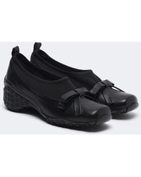 Simone Rocha - Bow-Detail Leather-Trimmed Slip-On Shoes - Lyst