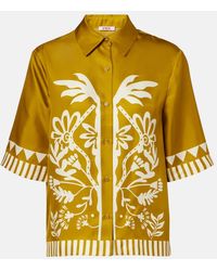 Eres - Emeraude Floral Silk Twill Shirt - Lyst