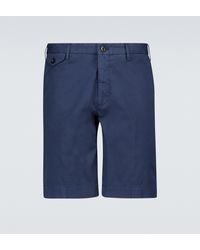 Incotex Stretch-cotton Shorts - Blue