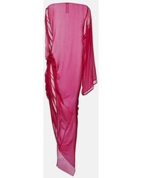 Rick Owens - Draped Asymmetric Long Dress - Lyst