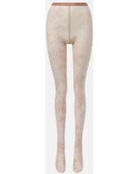 Valentino - Floral Tights - Lyst