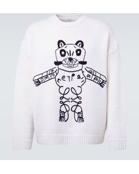 Loewe - X Louis Wain Bestickter Pullover Aus Wolle - Lyst