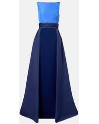 Carolina Herrera - Colorblocked Silk Faille Gown - Lyst