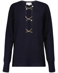 Victoria Beckham - Pullover in lana con catena - Lyst