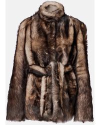 Nour Hammour - Elsa Shearling Wrap Jacket - Lyst