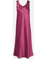 Max Mara - Banjo Silk Satin Midi Dress - Lyst