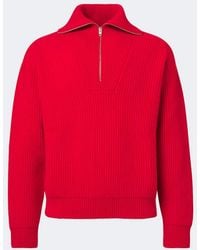 Jil Sander - Wool Half-Zip Sweater - Lyst