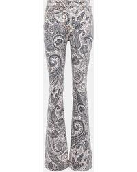 Etro - Paisley Printed Flared Jeans - Lyst