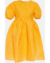 Cecilie Bahnsen - Textured Linen-blend Cloque Mini Dress - Lyst