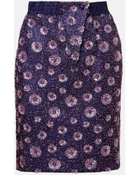 JACQUES WEI - Floral Sequined Pencil Skirt - Lyst