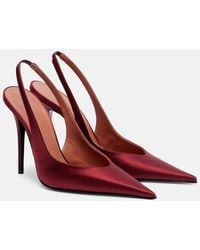 AMINA MUADDI - Anok 105 Satin Slingback Pumps - Lyst