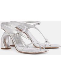 Dries Van Noten - Metallic Patent Leather Mules - Lyst