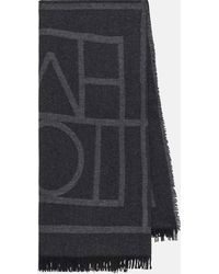 Totême - Echarpe en laine et cachemire a logo - Lyst