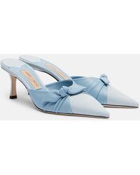 Jimmy Choo - Livi Leather And Canvas Mules - Lyst