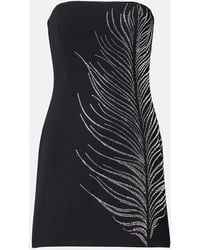David Koma - Crystal-Embellished Cady Minidress - Lyst