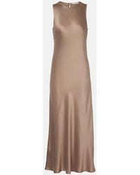 Asceno - Valencia Silk Charmeuse Maxi Dress - Lyst