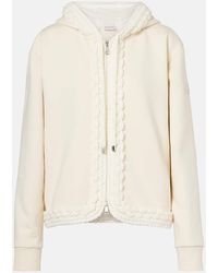 Moncler - Cotton-Blend Zip-Up Cardigan - Lyst