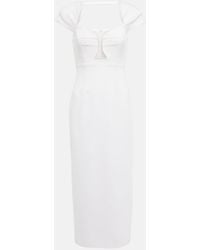Roland Mouret - Cap Sleeve Midi Dress - Lyst