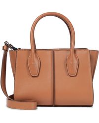 Tod's Mini Leather Tote Bag in Orange | Lyst