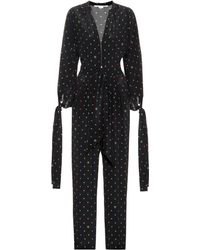 Stella McCartney Kiera Silk Jumpsuit - Black